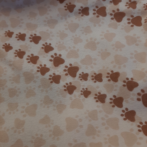 Brown paw print flannel fabric from JoAnn's - Picture 5 of 6
